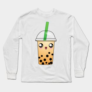 Happy Mango Boba Long Sleeve T-Shirt